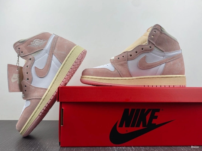 Bmlin Shoes Pink OG Jordan Air Retro (Women's) High 1 Washed FD2596-600 0811